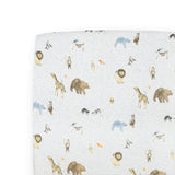Cotton Muslin Crib Sheet - Party Animals