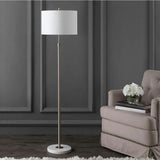 June 65" Adjustable Metal/Marble LED Floor Lamp
