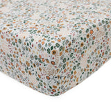 Cotton Muslin Changing Pad Cover - Pressed Petals