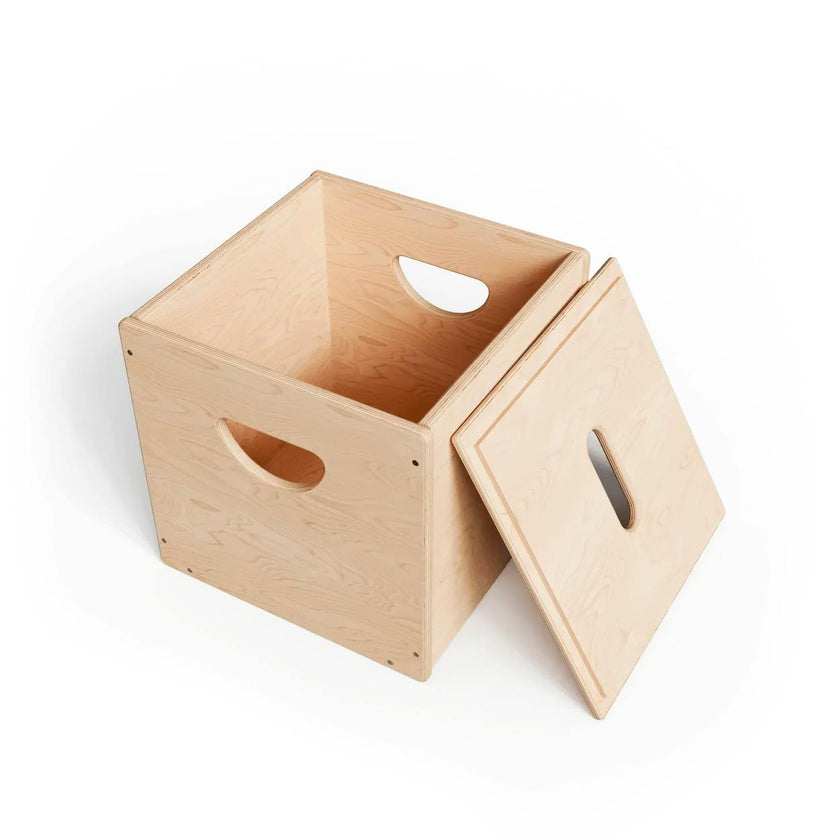 Wooden 14-inch Square Toy Box