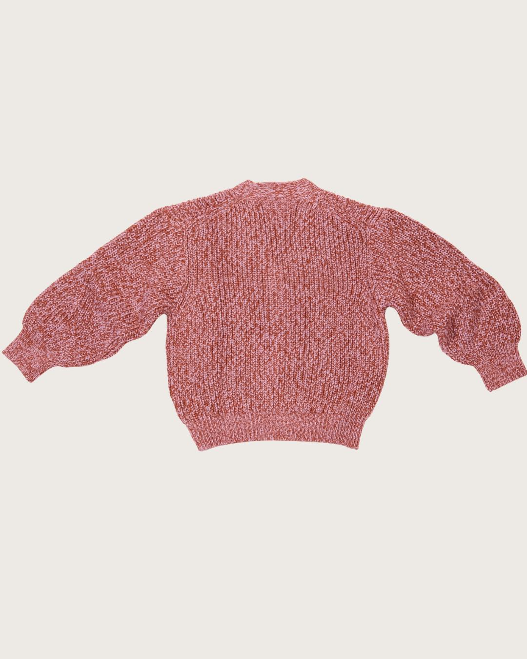Kids Ellis Rust Lilac Knit Cardigan