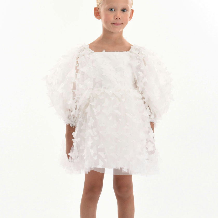 White Bell Mariposa Dress