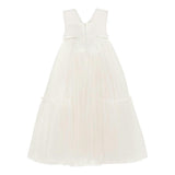 White Embroidered Tulle Dress