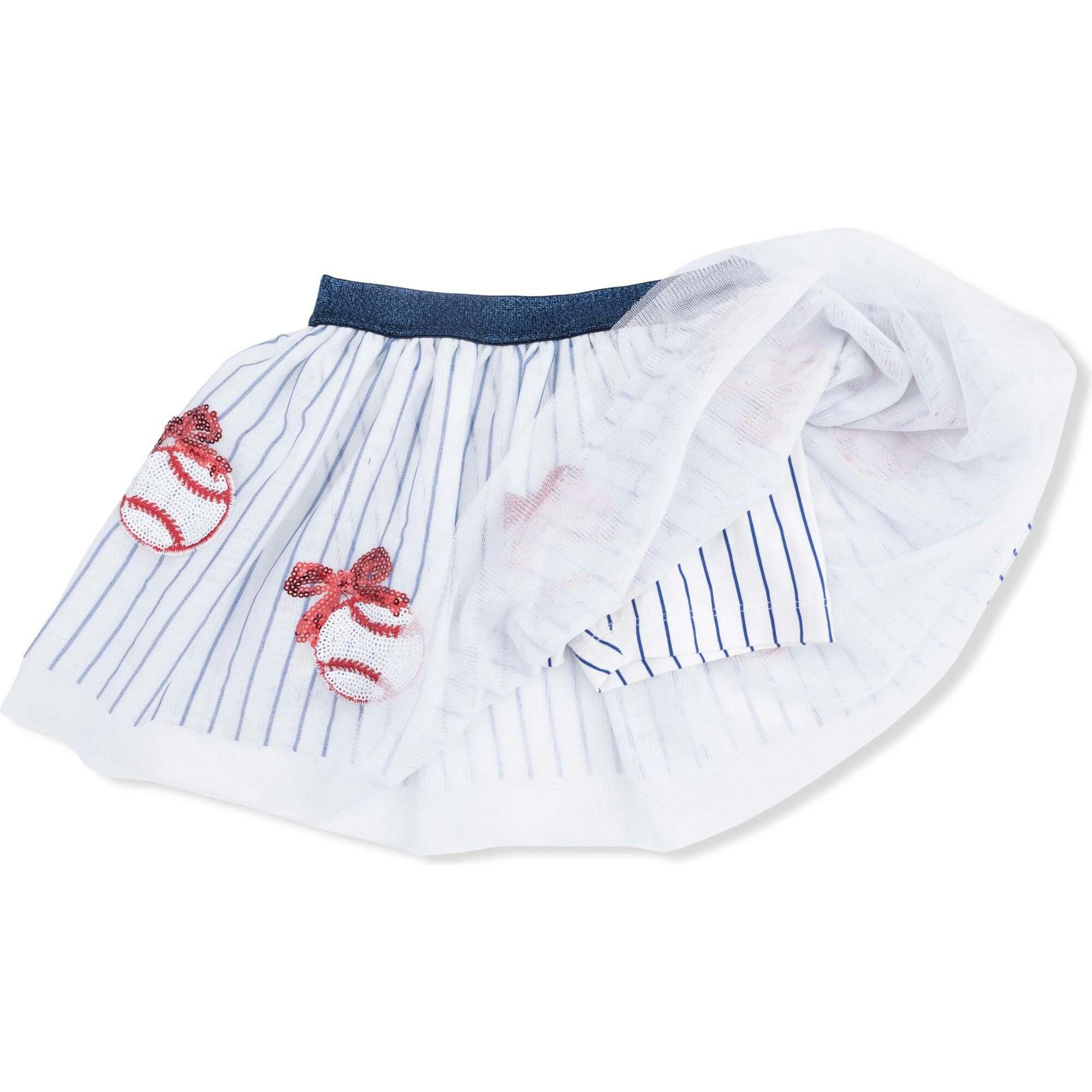 Baseball Stripe - Tutu Skirt with Bike Shorts