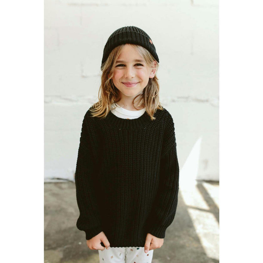 BIG KID CHUNKY KNIT SWEATER | SHADOW