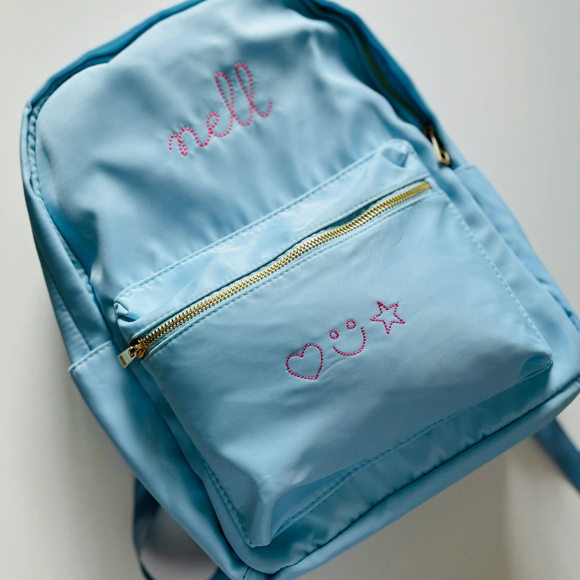 Classic Nylon Backpack – Custom Embroidered Script