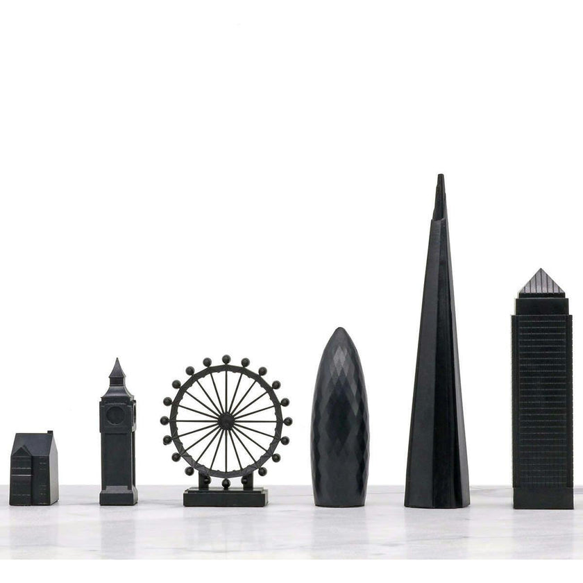 Chess Set Acrylic NEW YORK vs LOS ANGELES with Wood Hatch Board