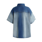 Blue Gradient Denim Shirt
