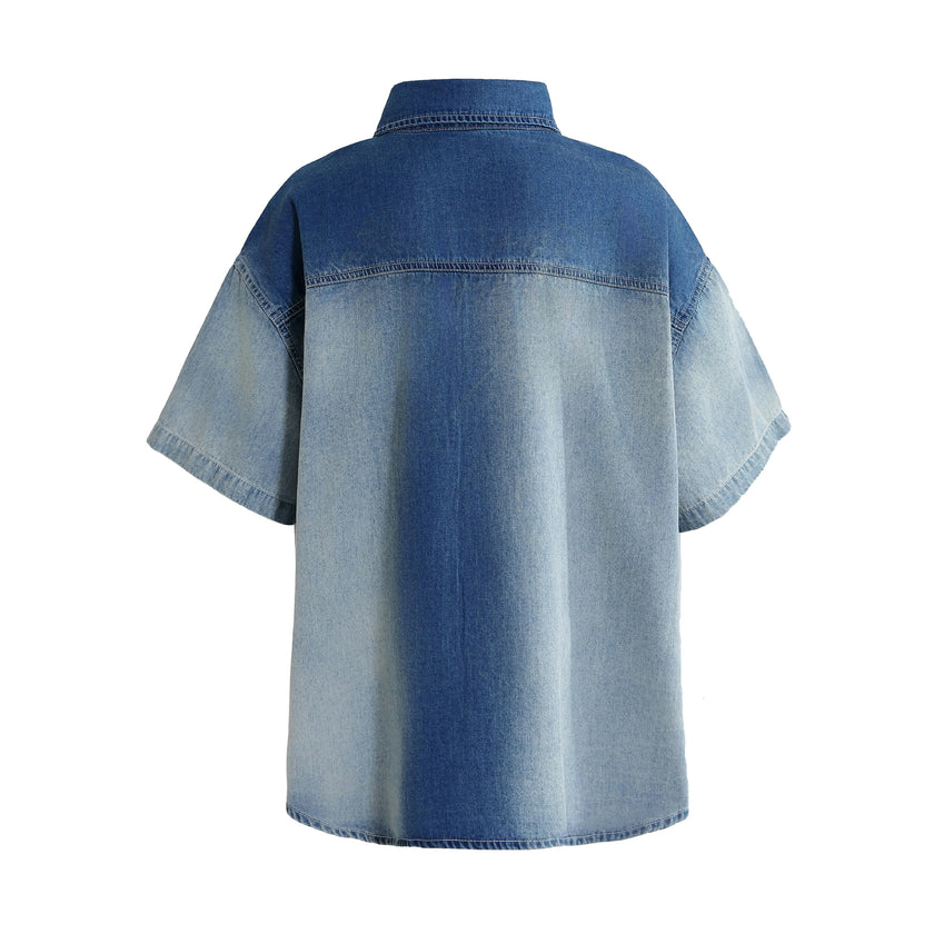 Blue Gradient Denim Shirt