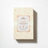 Crib Sheet in GOTS Certified Organic Brushed Cotton in Ivory with Dusty Rose Stars