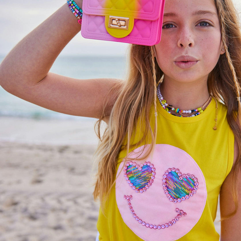 Mini Tie Dye Coco & Pearls Purse