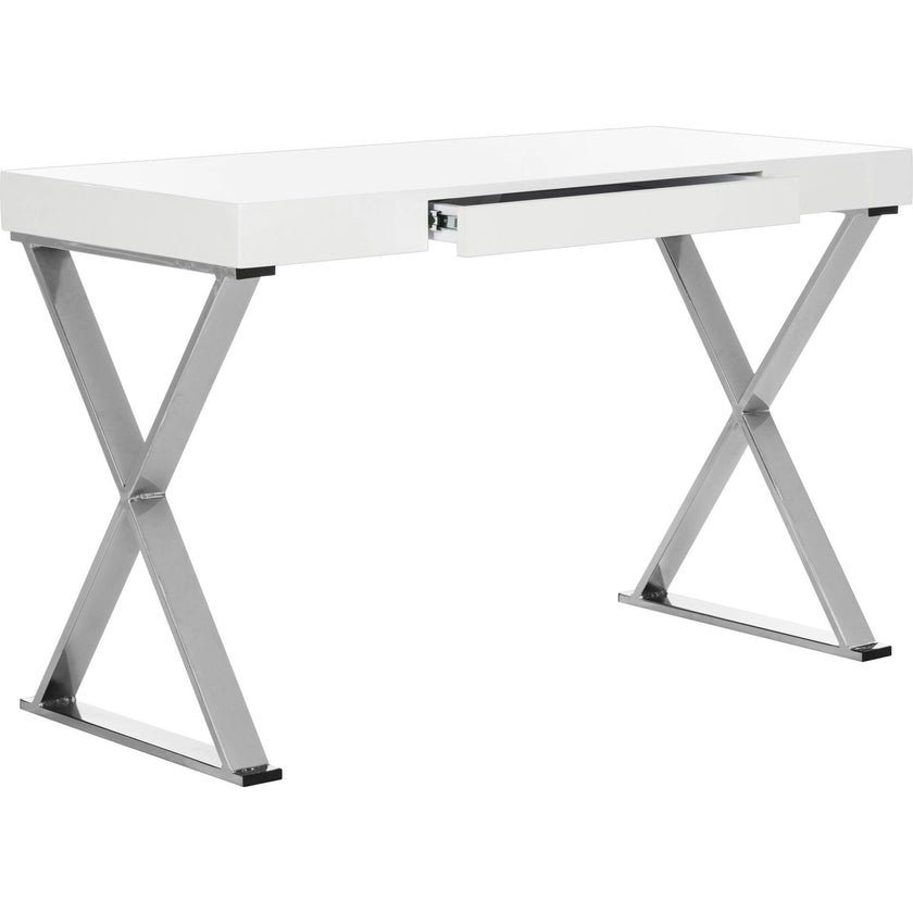 Paley Lacquer & Chrome Desk
