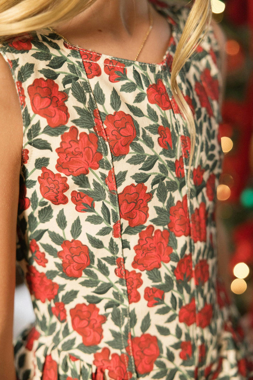 Teen Edith Dress in Red Roses