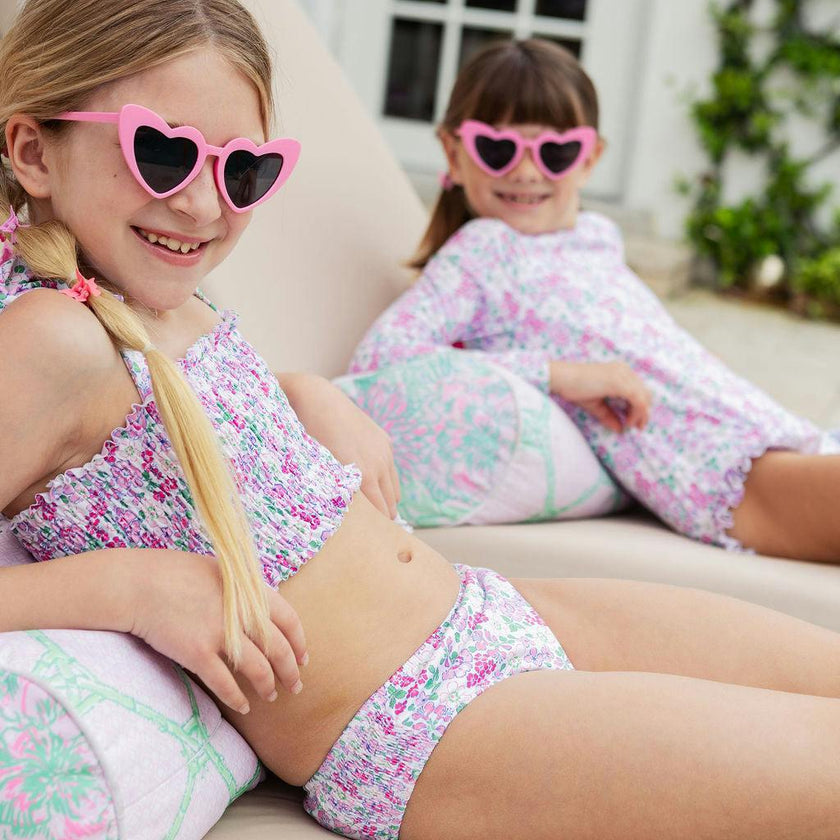 Smocked Bikini - Pink Bloomsbury Blossoms