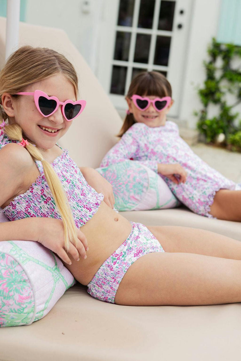 Smocked Bikini - Pink Bloomsbury Blossoms