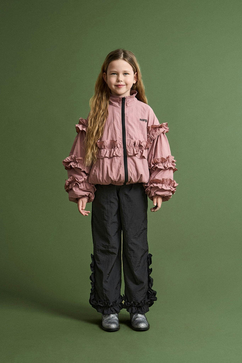 RUFFLES NYLON JACKET PINK