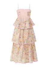 Alanna Frill Embroidered Maxi Dress