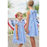 Smocked Bishop Dress - Flags