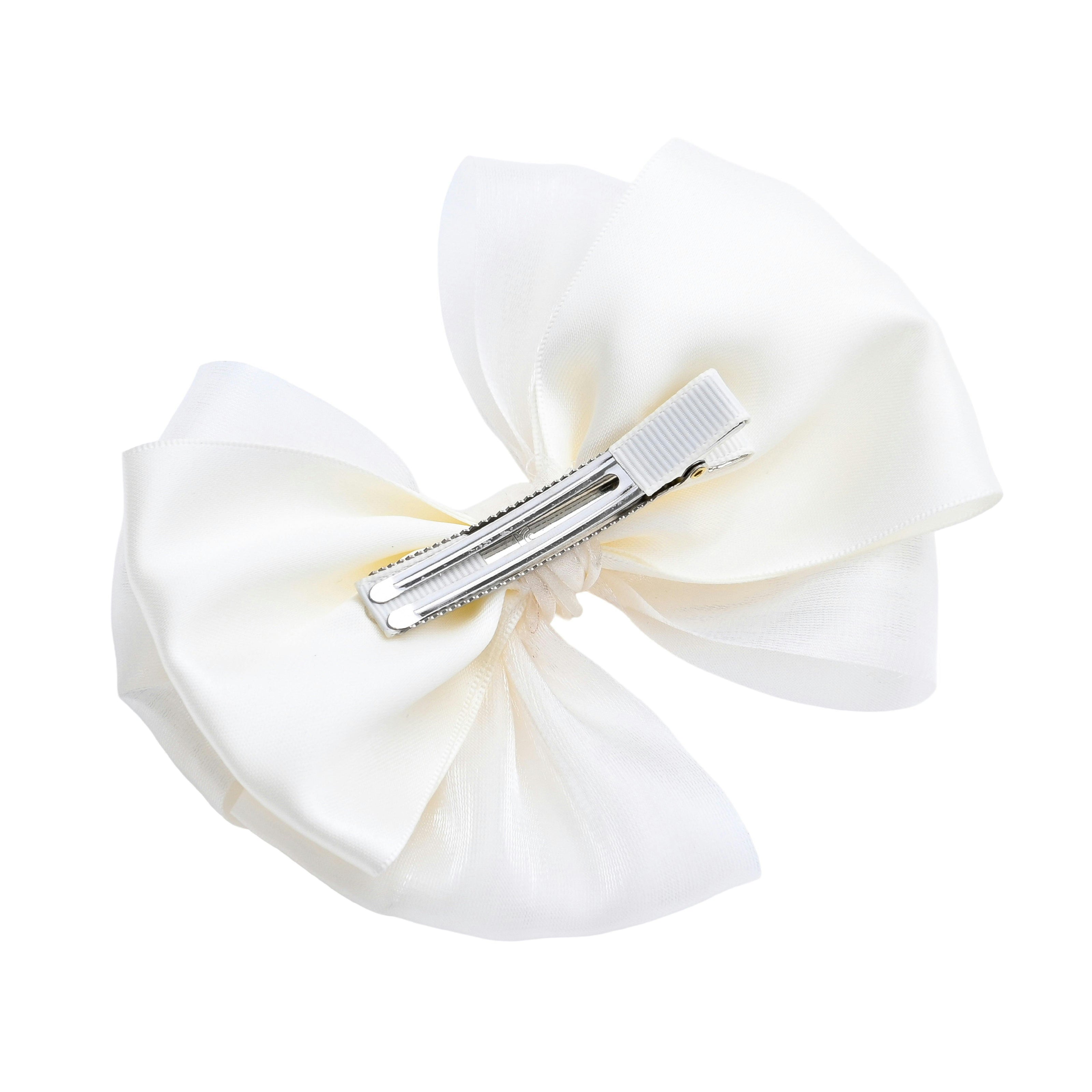 Multicolor Satin Bow Clip Set