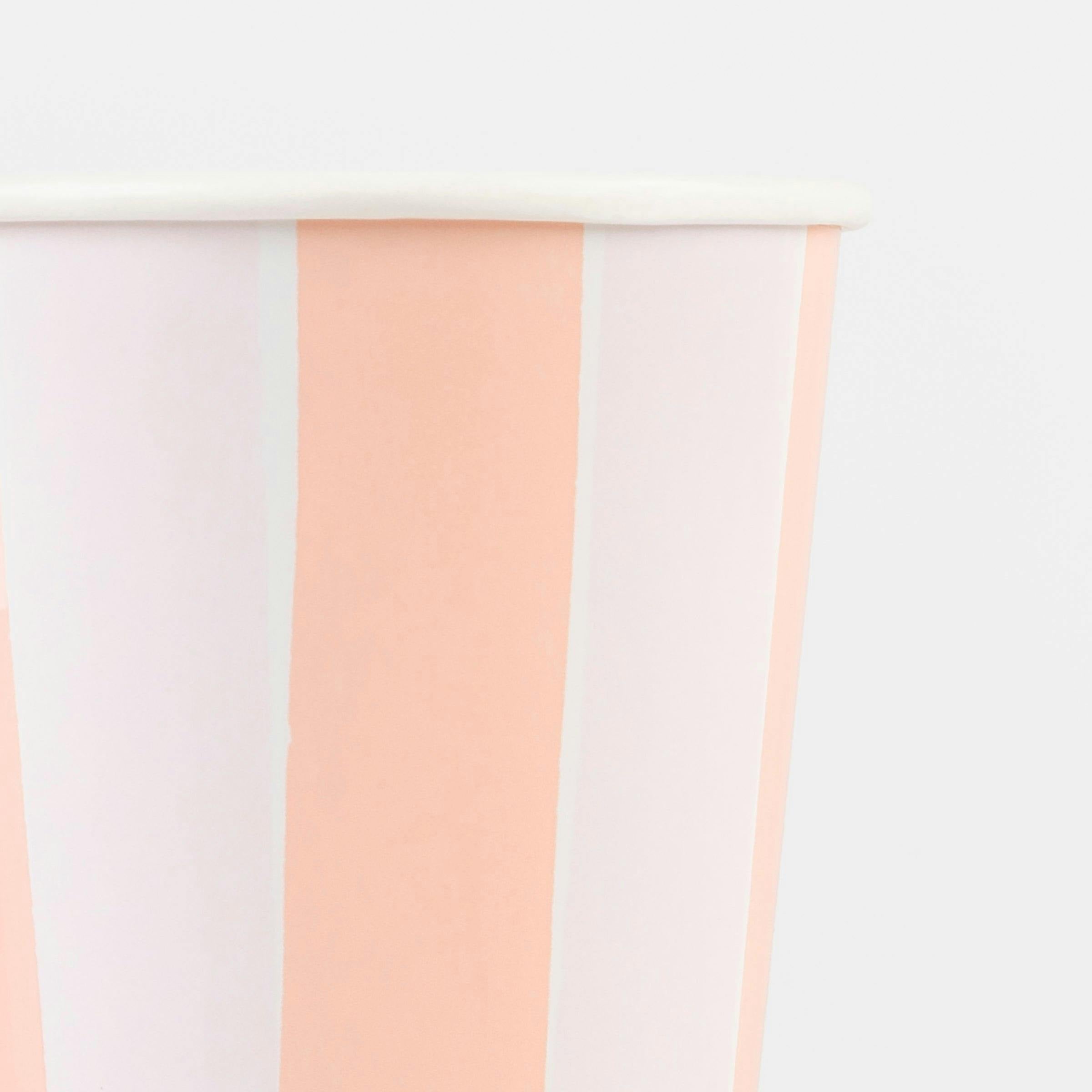Pastel Stripe Cups