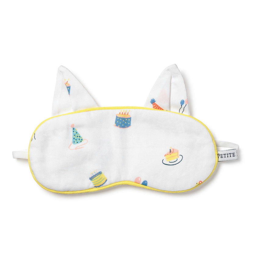 Kid's Twill Kitty Sleep Mask in Birthday Wishes