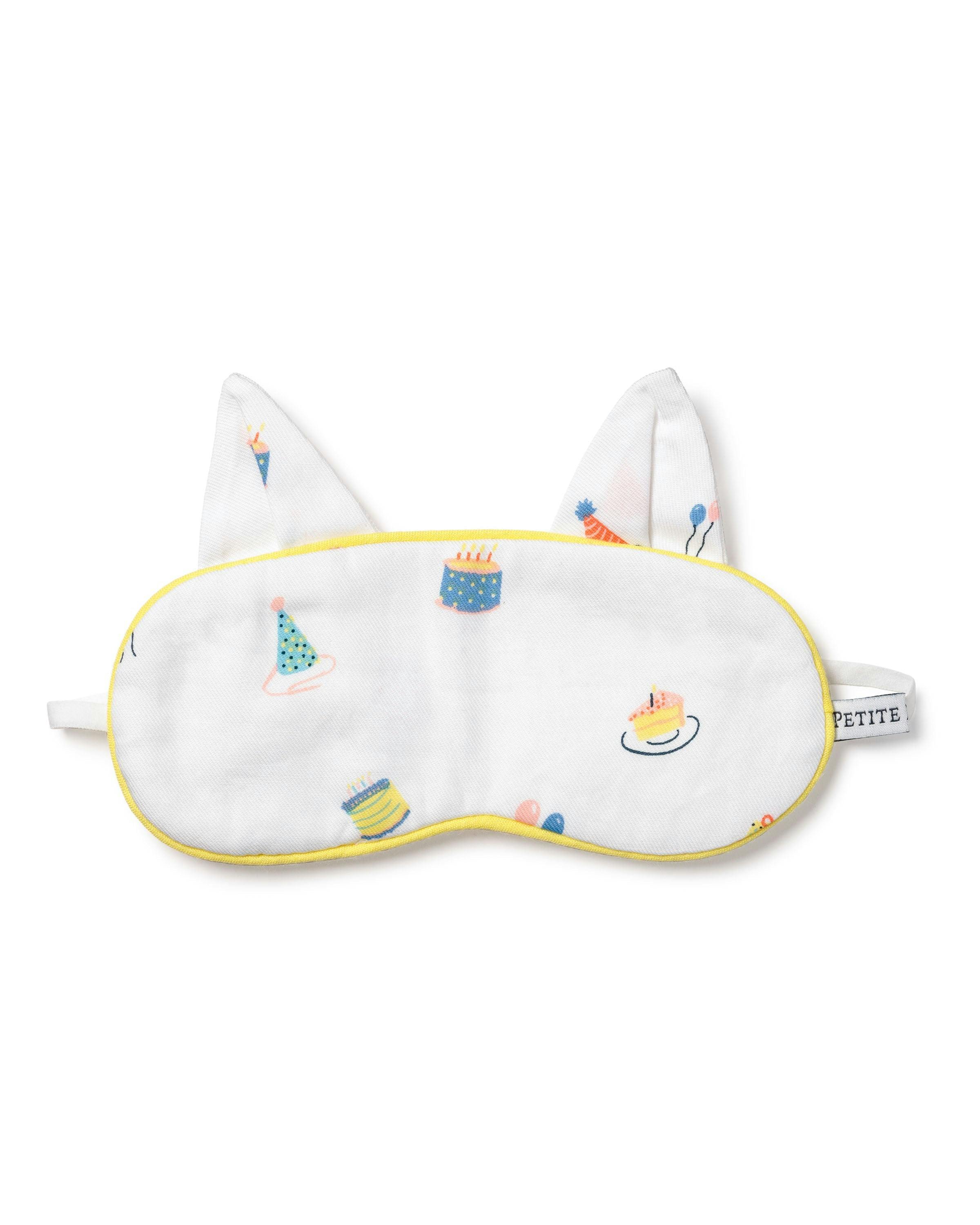 Kid's Twill Kitty Sleep Mask in Birthday Wishes
