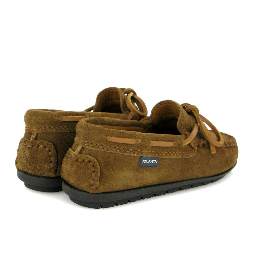 Suede Leather Laces Moccasins, Camel