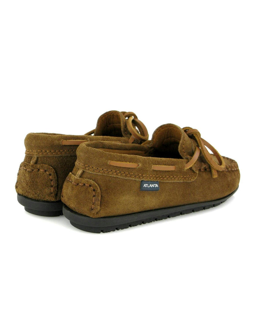 Suede Leather Laces Moccasins, Camel