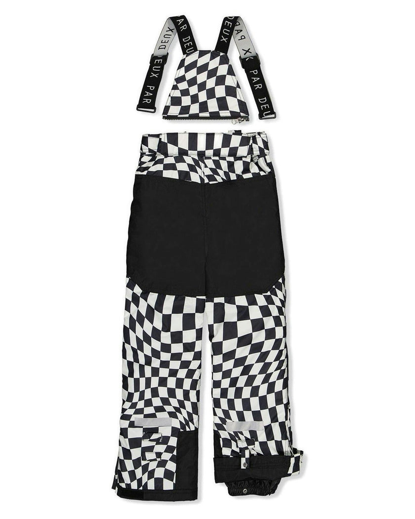 Two Piece Teknik Snowsuit White Checkered Print
