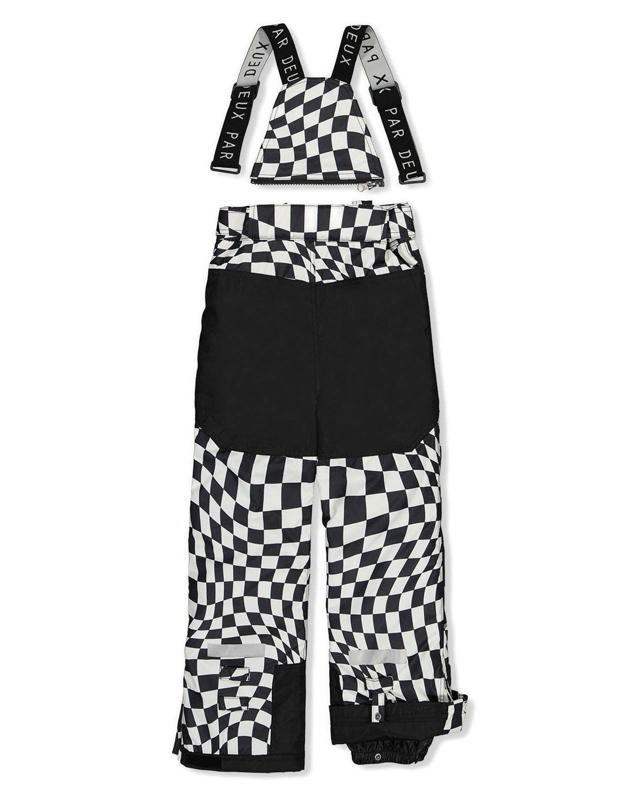 Two Piece Teknik Snowsuit White Checkered Print