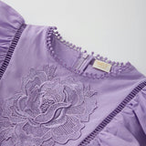 Carloyn Frill Cotton Mini Dress