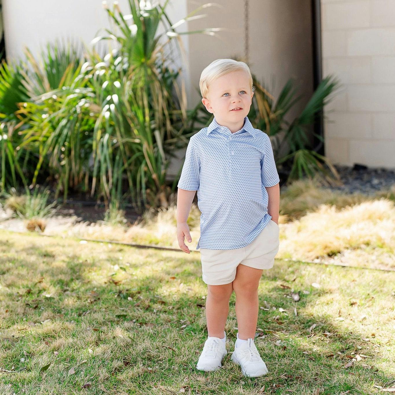 Will Boys' Performance Polo by LH Sport - Fetch Classic Blue