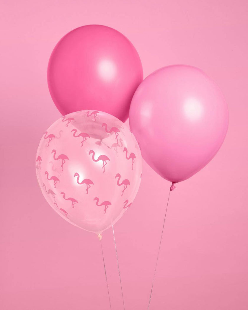 Flamingo Pink Balloons - 24 latex balloons