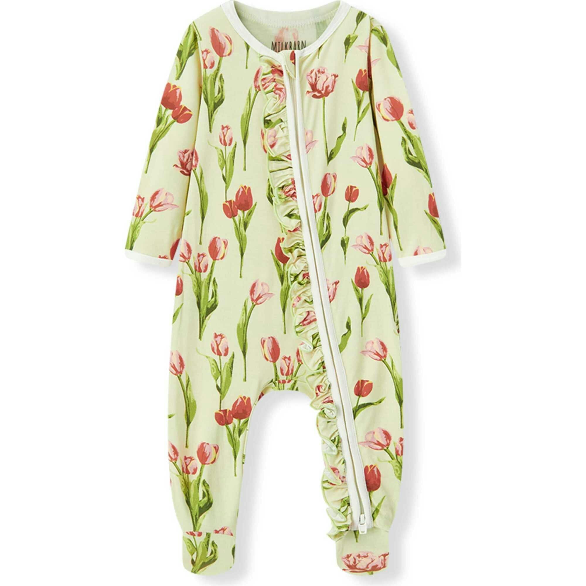Tulip Luxe Stretch Ruffle Footed Romper