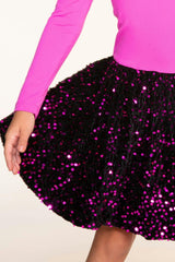 Simply Soft Long Sleeve Sequin Be Happy Dress