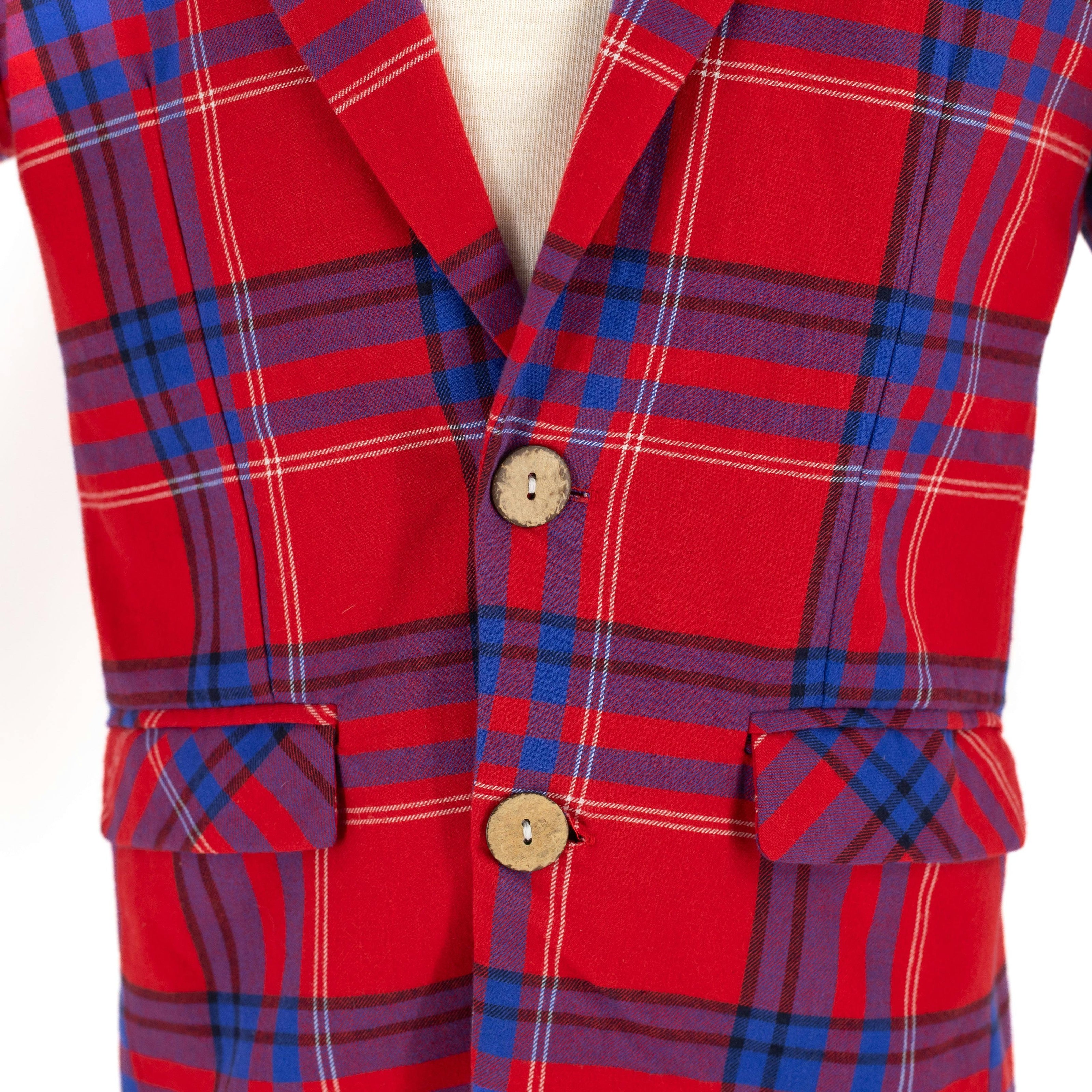 Hayden Boy Blazer - Red Plaid