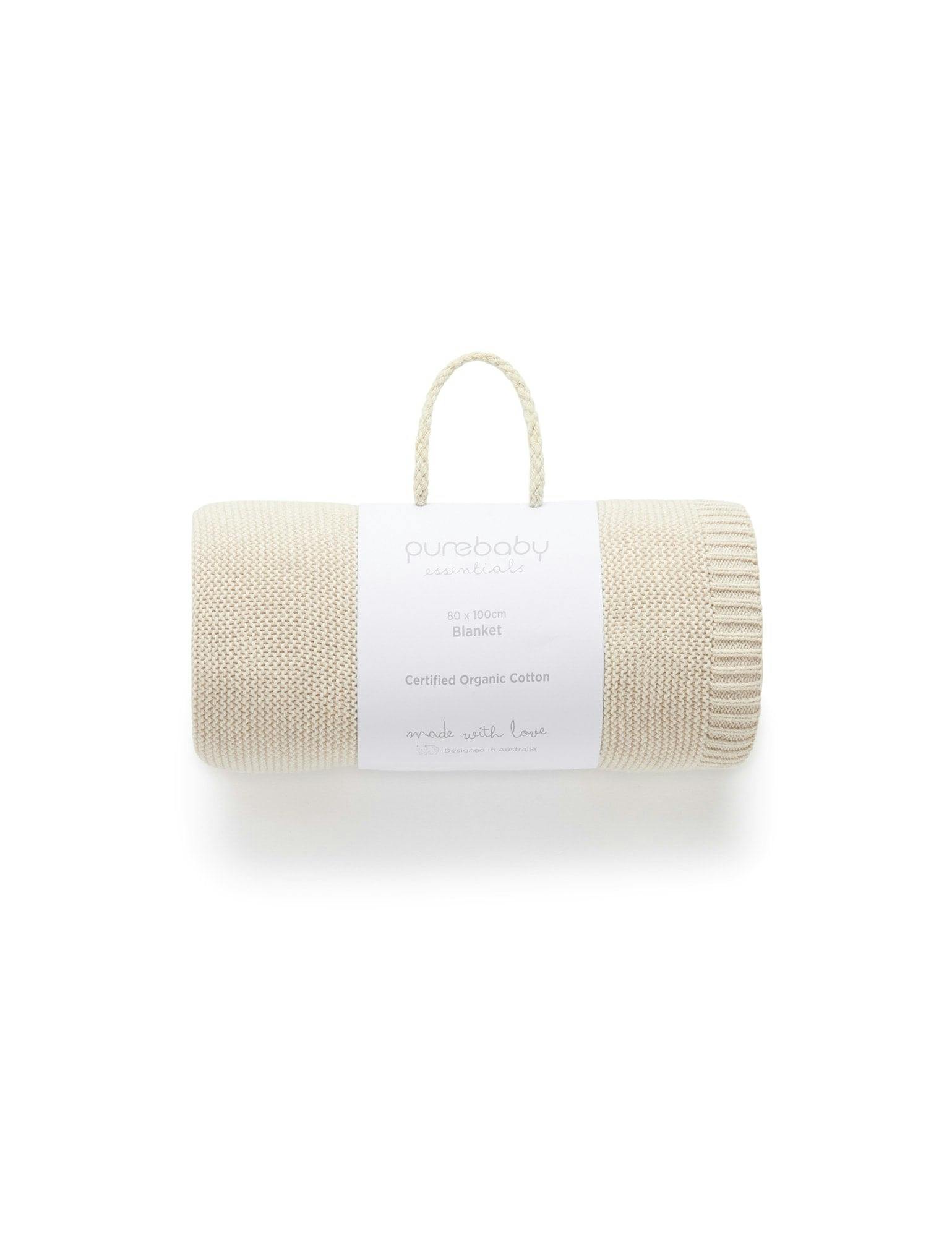 Textured Knit Blanket Wheat melange