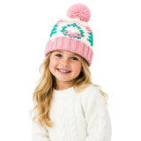 Holiday Bow Wreath Bobble Hat