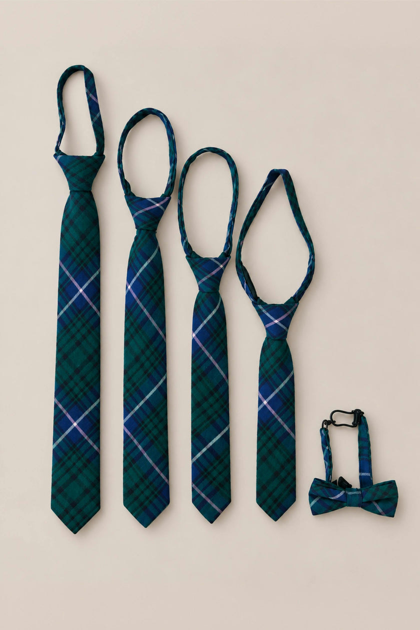 Ties in Emerald Plaid