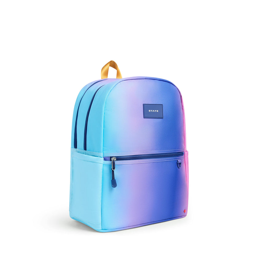 Kane Double Pocket Backpack, Blue/Pink Gradient – Maisonette