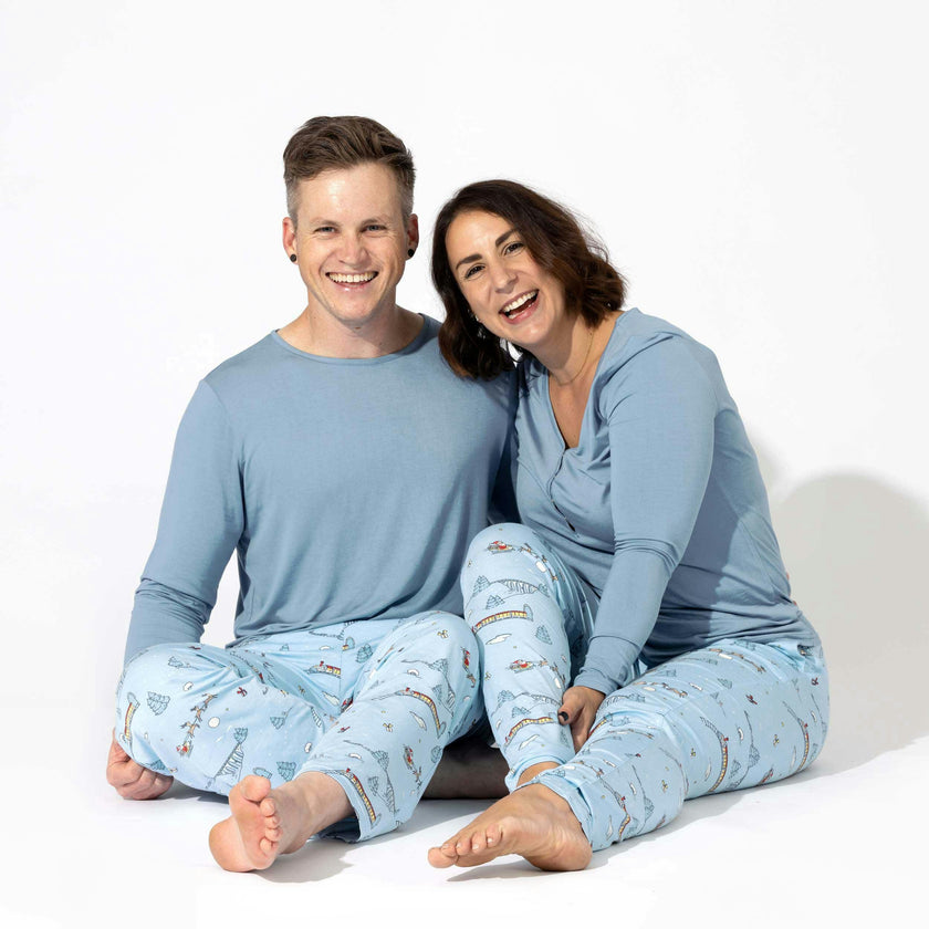 Winter Train Bamboo Men's Pajama Set