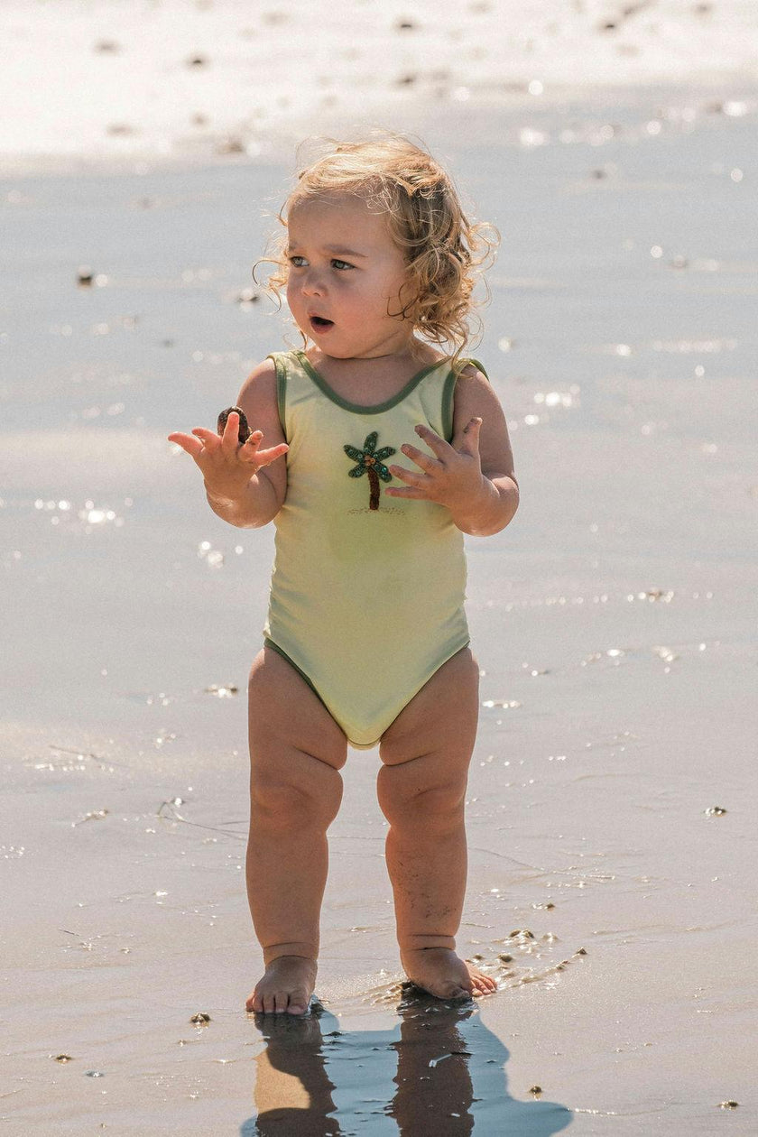 Palm Swimsuit in Pale Green