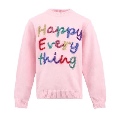 Women's Happy Everything Tinsel Sweater Black