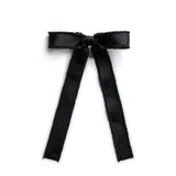 Halo Luxe Dahlia Deconstructed Grosgrain Ribbon Long Tail Clip - Black