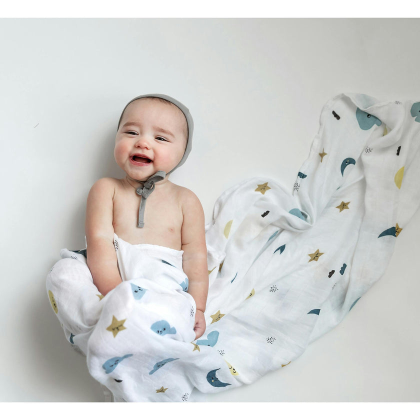 Moon and Stars Bamboo Swaddle