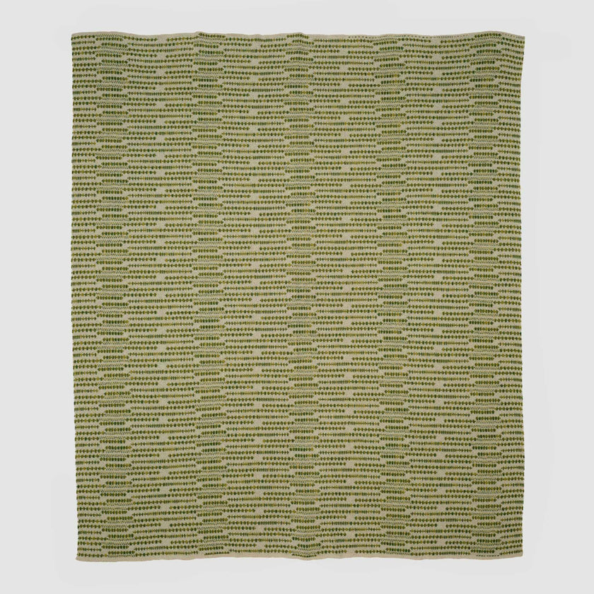 Cotton Sustainable Knit Striped Throw Blanket - Sand Stone