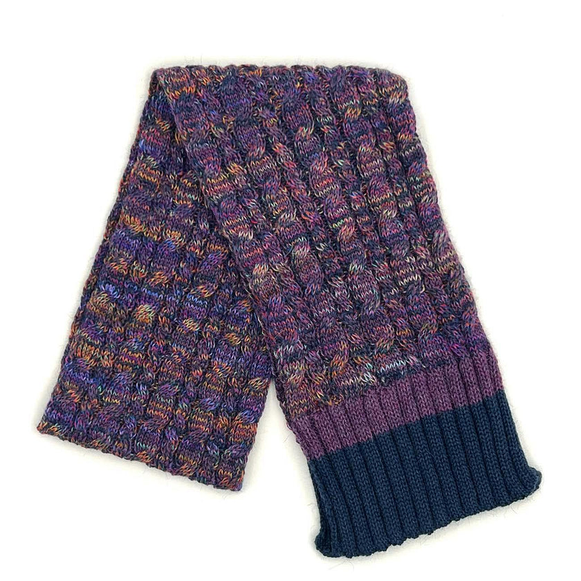 Kids Braided Rib Trim Scarf