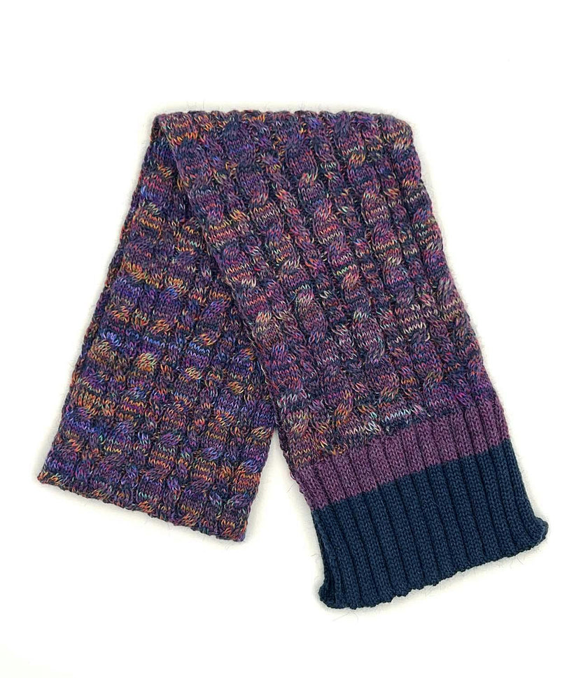 Kids Braided Rib Trim Scarf