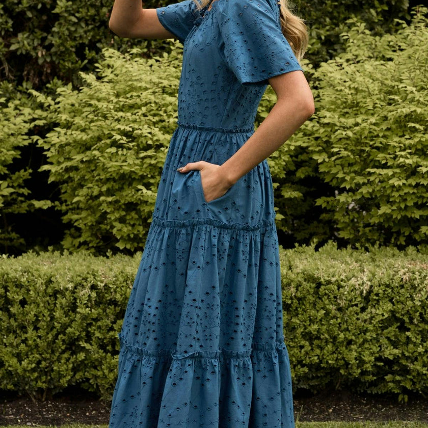 Etta Dress in Cobalt