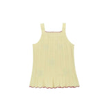 Scalloped Cherry Knit Cotton Dress